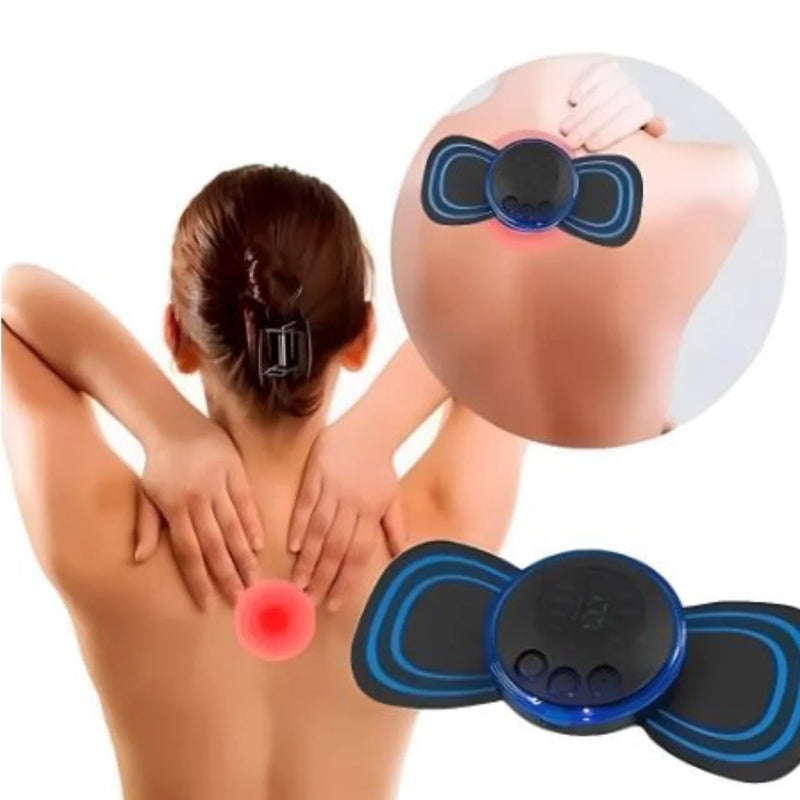 Mini Massageador Portátil Elétrico Cervical EMS Alivia Dores no corpo Pescoço, lombar